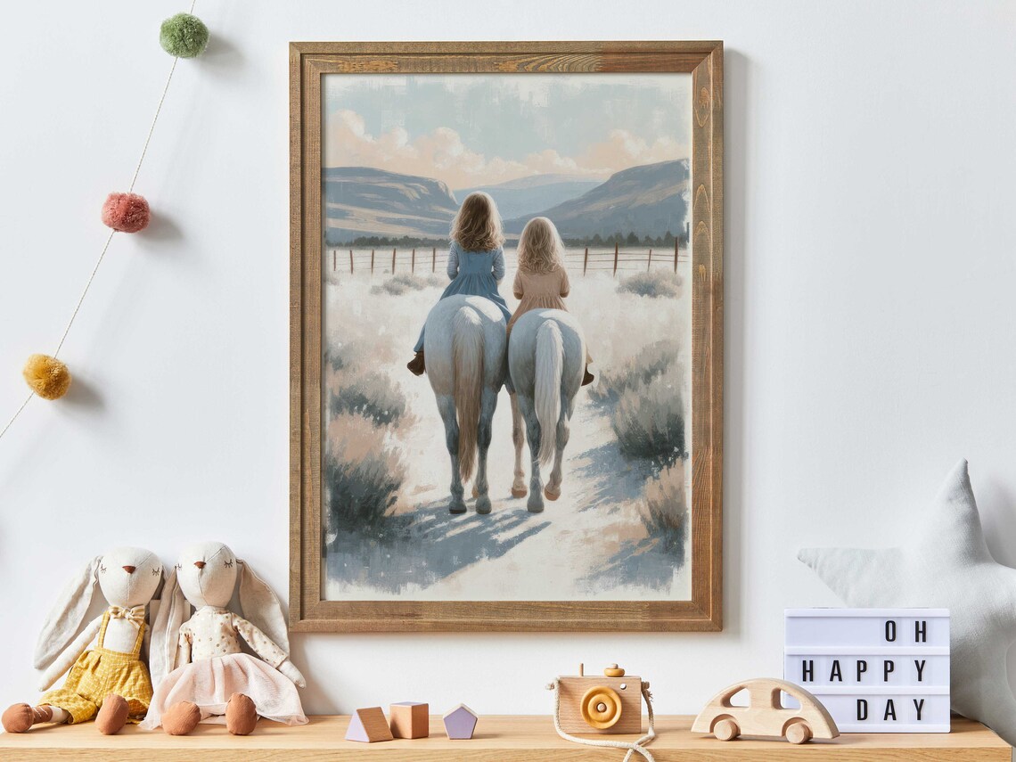 Horse Nursery Decor, Equestrian Art Print