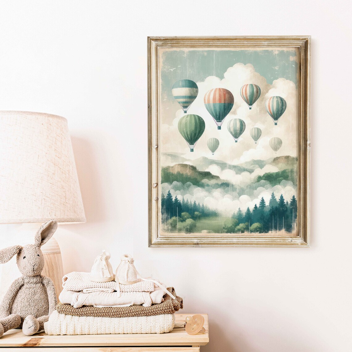 Hot Air Balloon Nostalgic Adventure Wall Art Print - Image 2