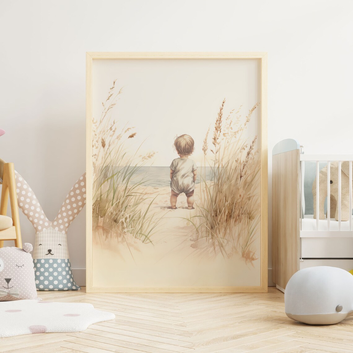Beach Nursery Portrait Art Print, Coastal Decor - Image 2