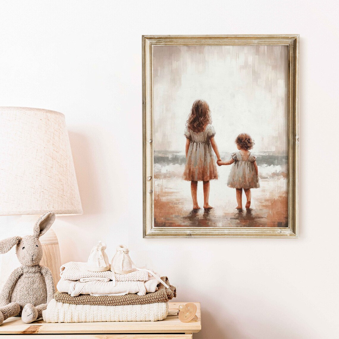 Vintage Sister Painting Sisterhood Art Print - Image 2