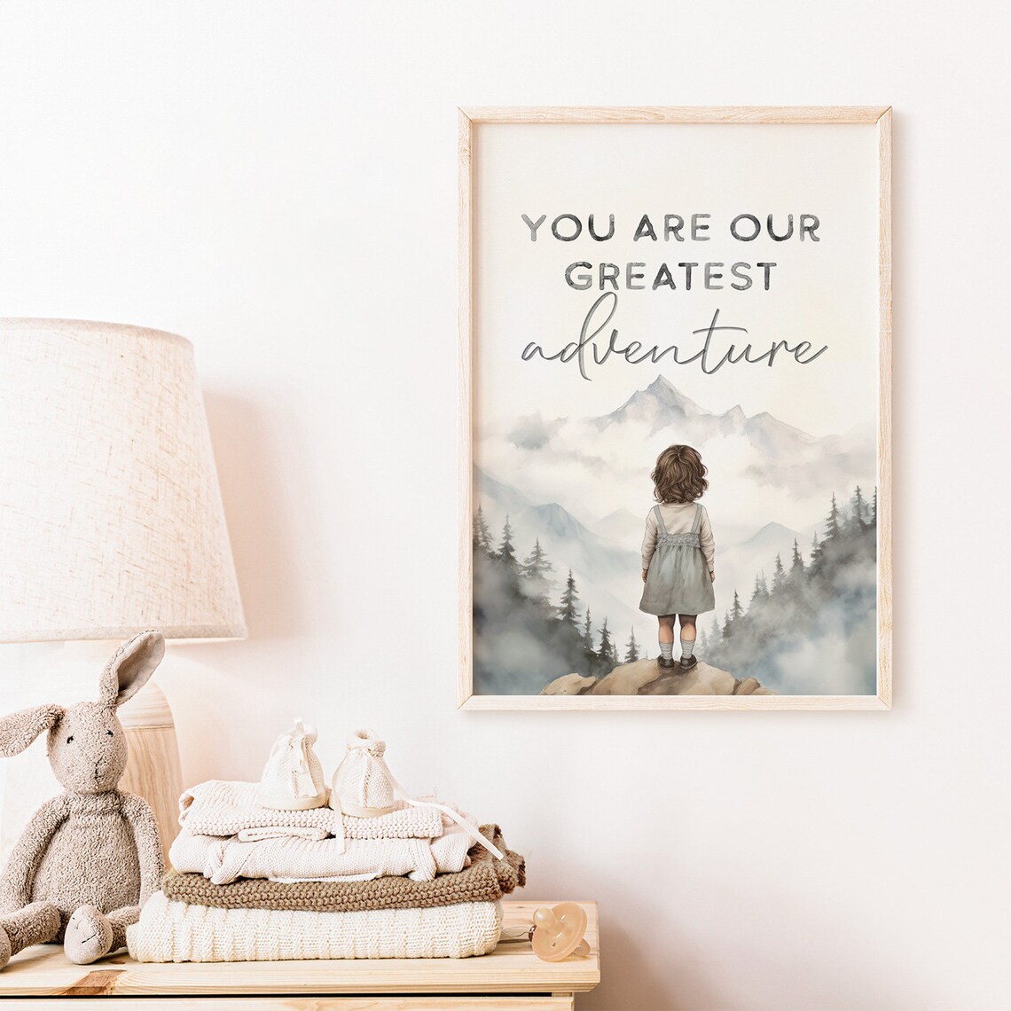 Girls Nursery Quote, Vintage Style Kids Room Art Print - Image 2