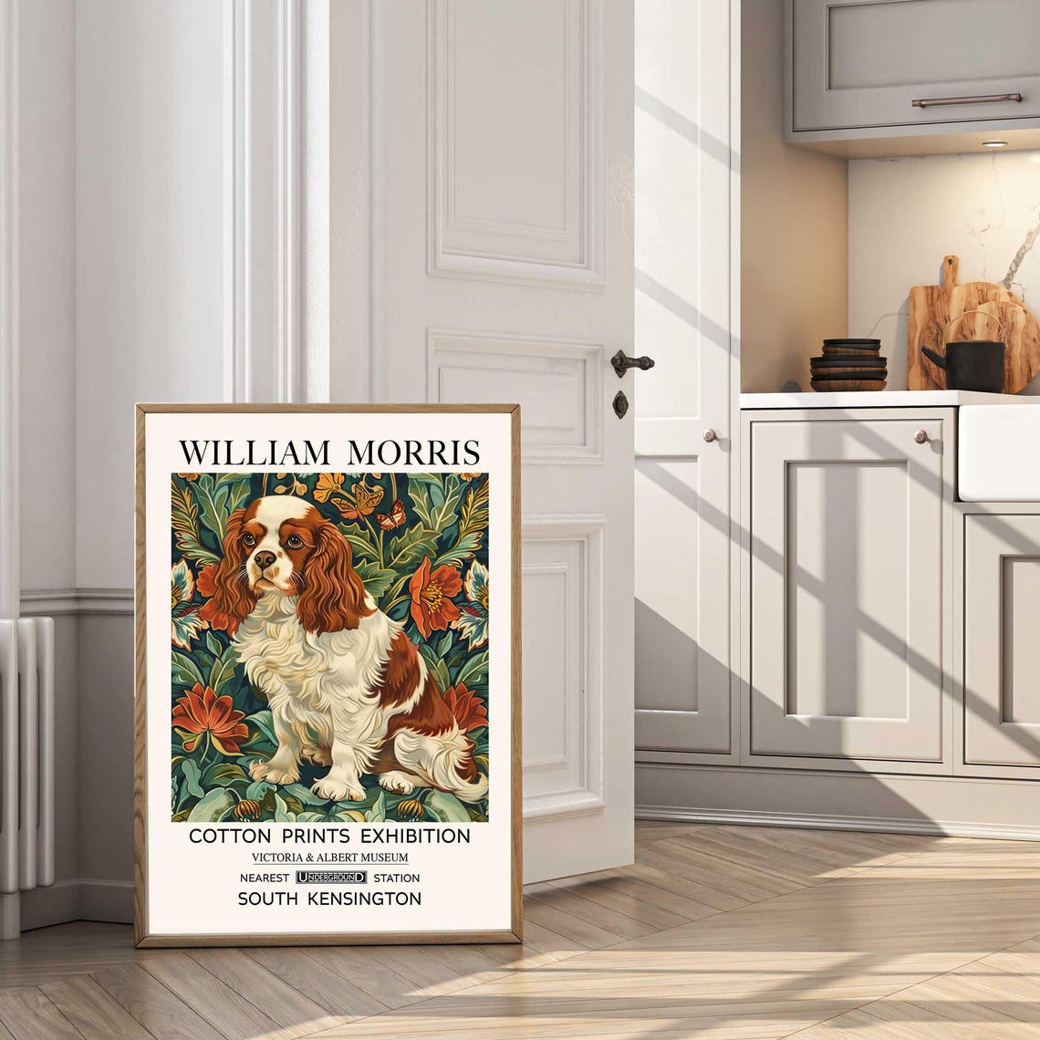 William Morris Cavalier King Charles Spaniel Exhibition Art Poster - Image 2