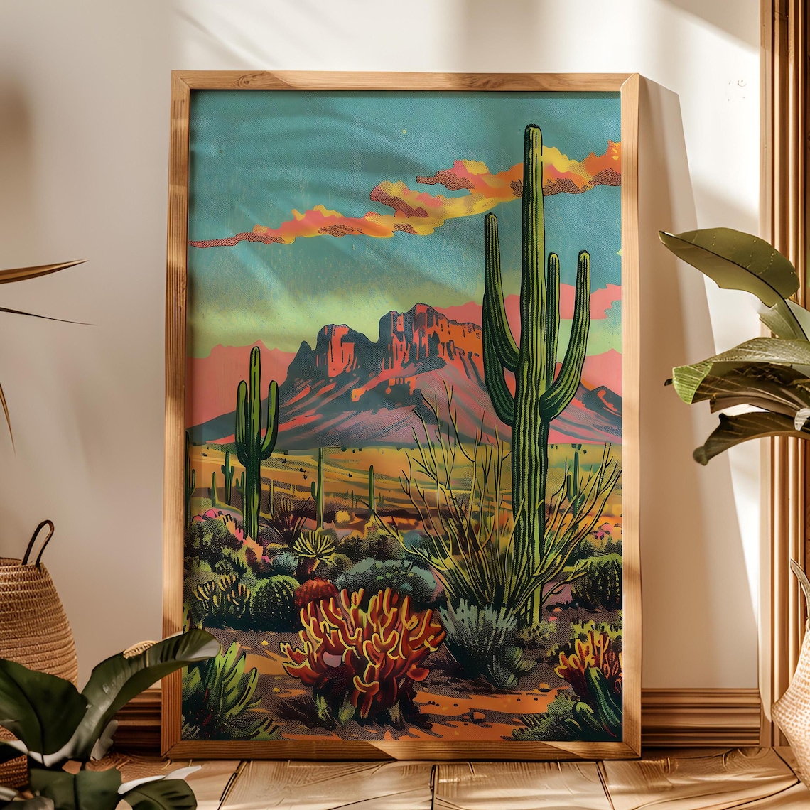 Desert Sunset, Arizona Southwestern Art Print
