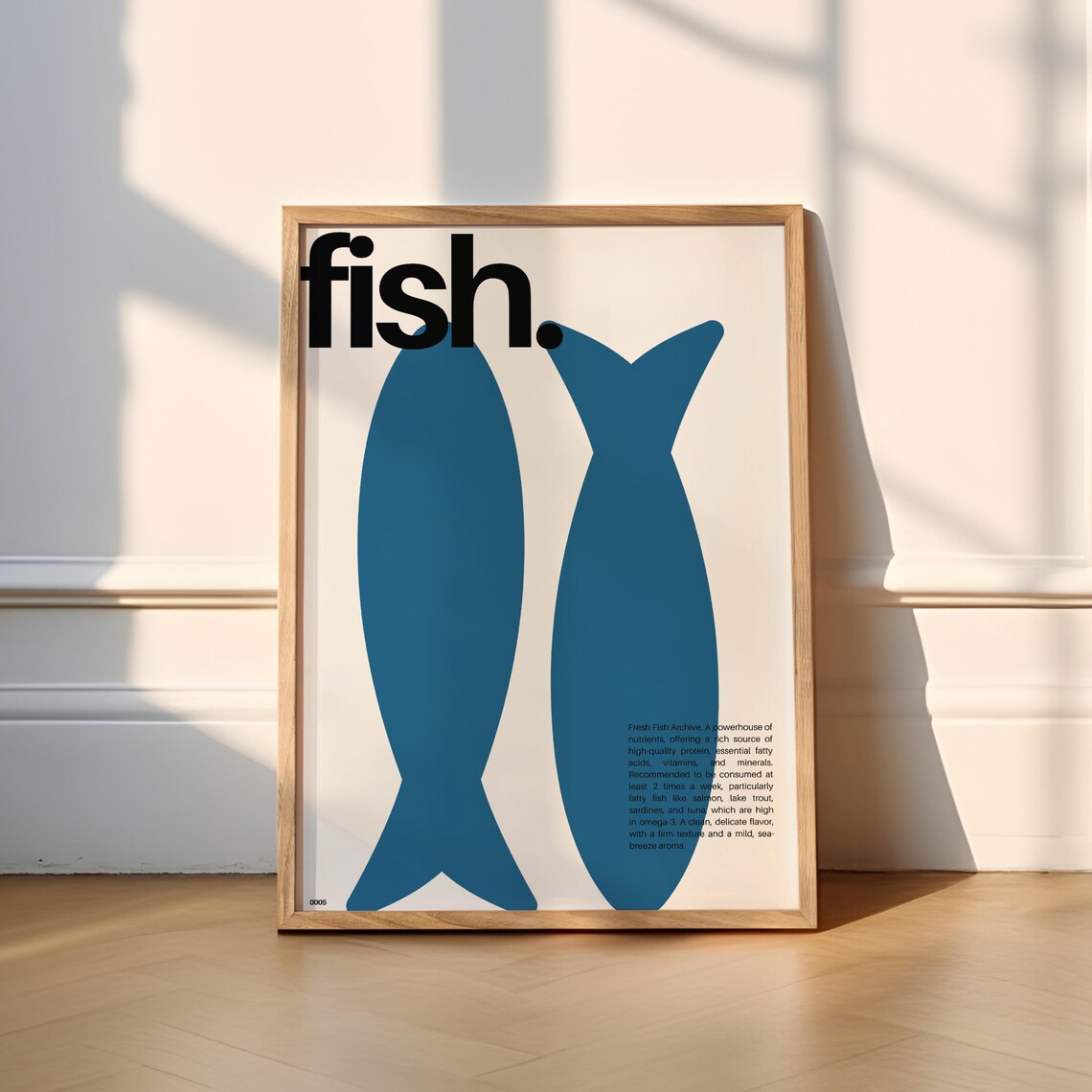 Fish Print Kitchen Poster, Seafood Kitchen Wall Art