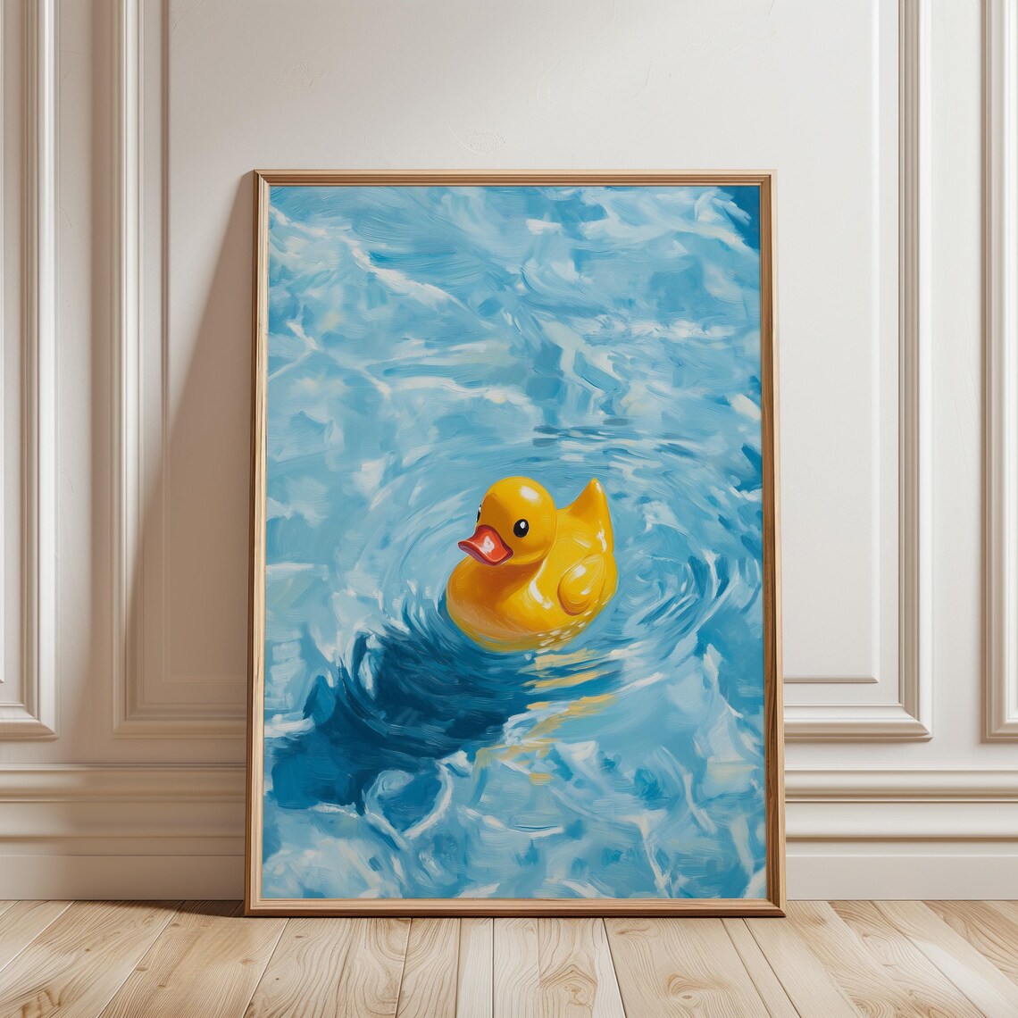 Cute Rubber Duck Bathroom Wall Art Print