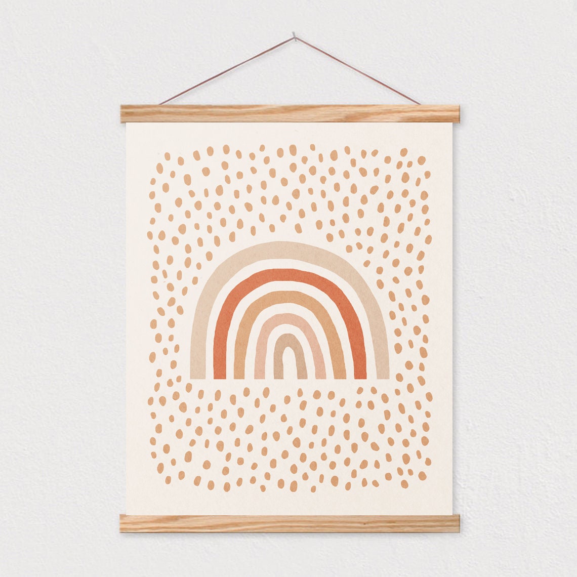 Terracotta Rainbow Nursery Boho Earth Tones Kids Minimalist Art Poster - Image 2