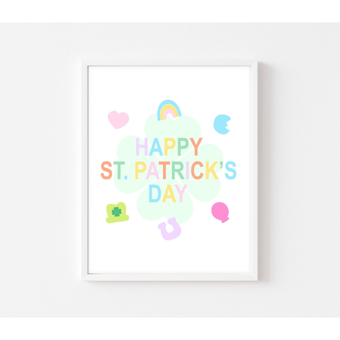Happy St. Patrick's Day Kids Art Print, Lucky Charms - Image 3