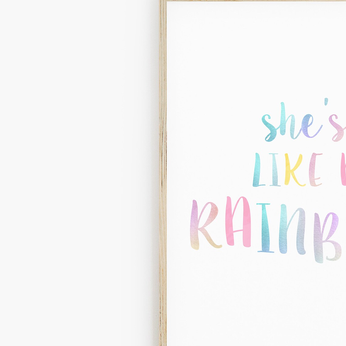 She's Like A Rainbow Inspirational Kids Room Art Print - Image 2