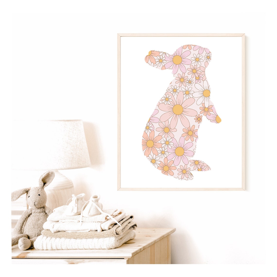 Cute Rabbit Easter Retro Spring Poster - Image 2