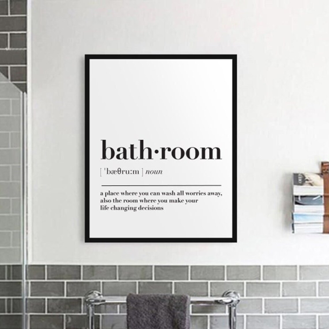 Bathroom Definition Typography Wall Art Print - Image 2