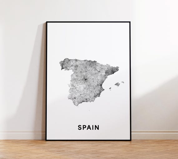 Spain Map Print Road Poster Country Mapa De Espaa Wall Art Home Decor