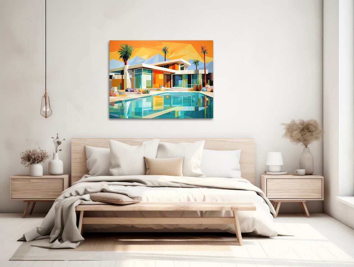 Palm Springs Mid-Century Architecture Abstract Art Print - Image 2