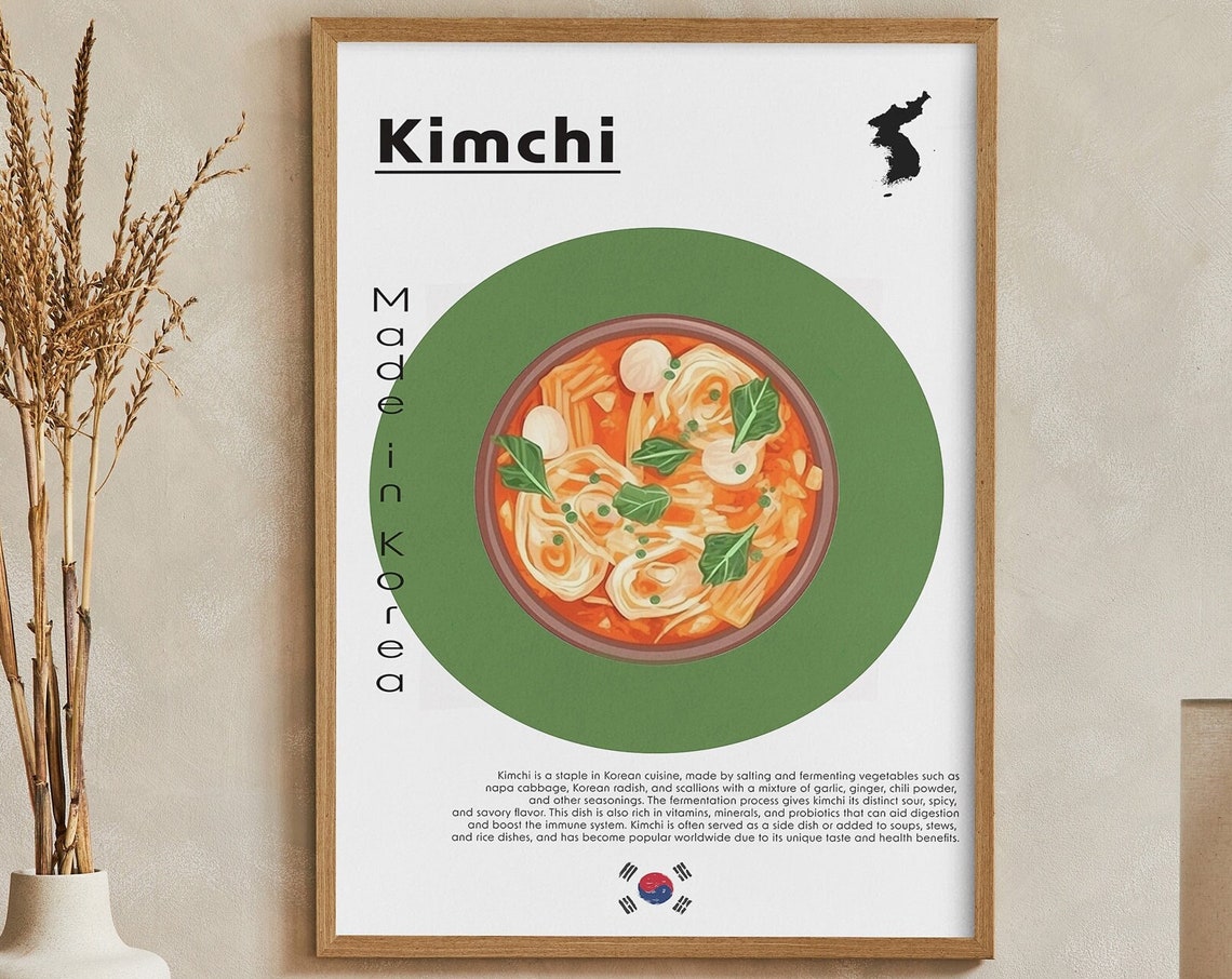Korean Kimchi Made In Korea Culinary Heritage Food Art Poster