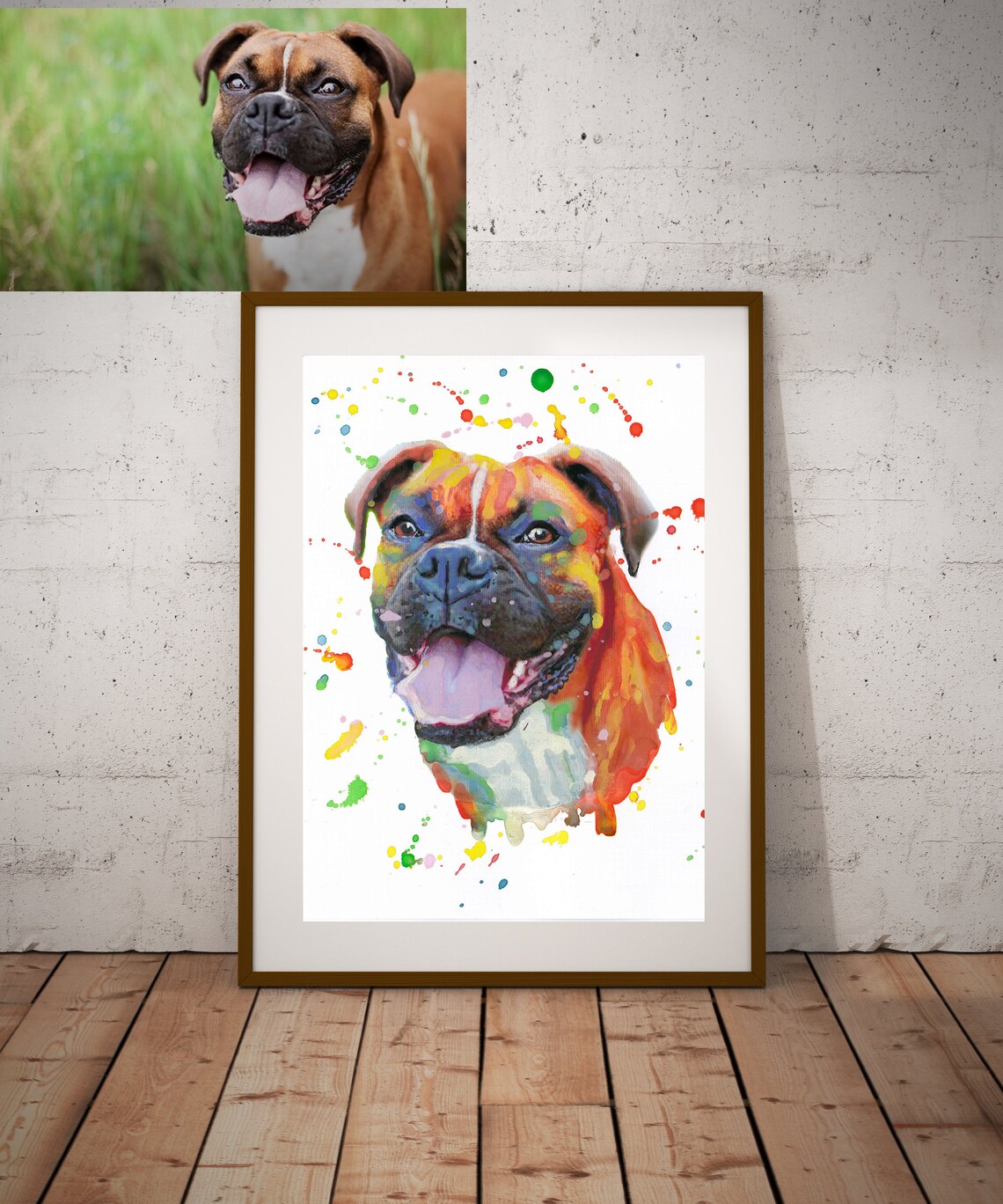 Custom Pet Portrait Pet Painting From Photo Custom Dog Portrait Custom Pet Drawing Pet Memorial Gift Pet Art Pet Portrait Art Print