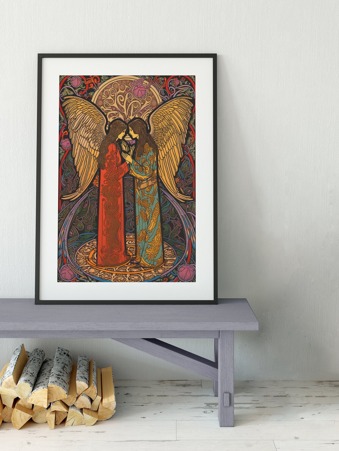The Lovers Psychedelic Tarot, Nouveau Wedding Print - Image 2