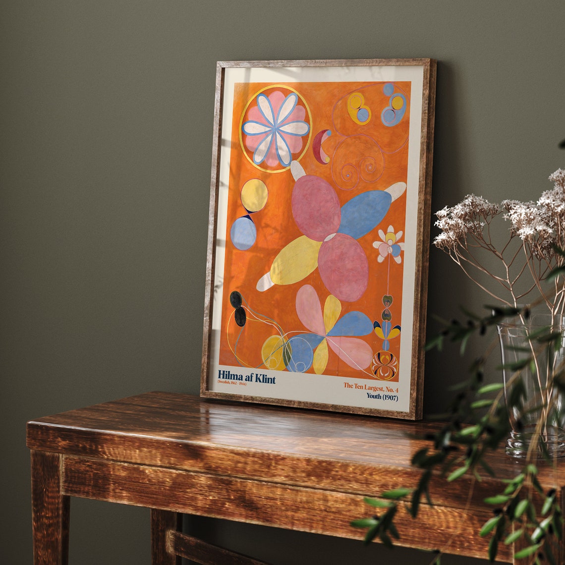 Hilma Af Klint The Ten Largest No 4 Youth 1907 Orange Art Poster - Image 4
