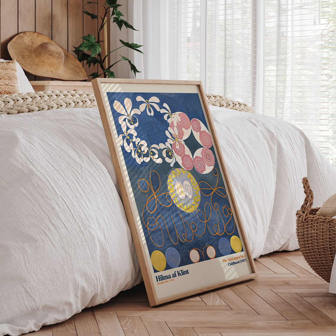 Hilma af Klint The Ten Largest No 1 Childhood 1907 Blue Floral Poster - Image 2
