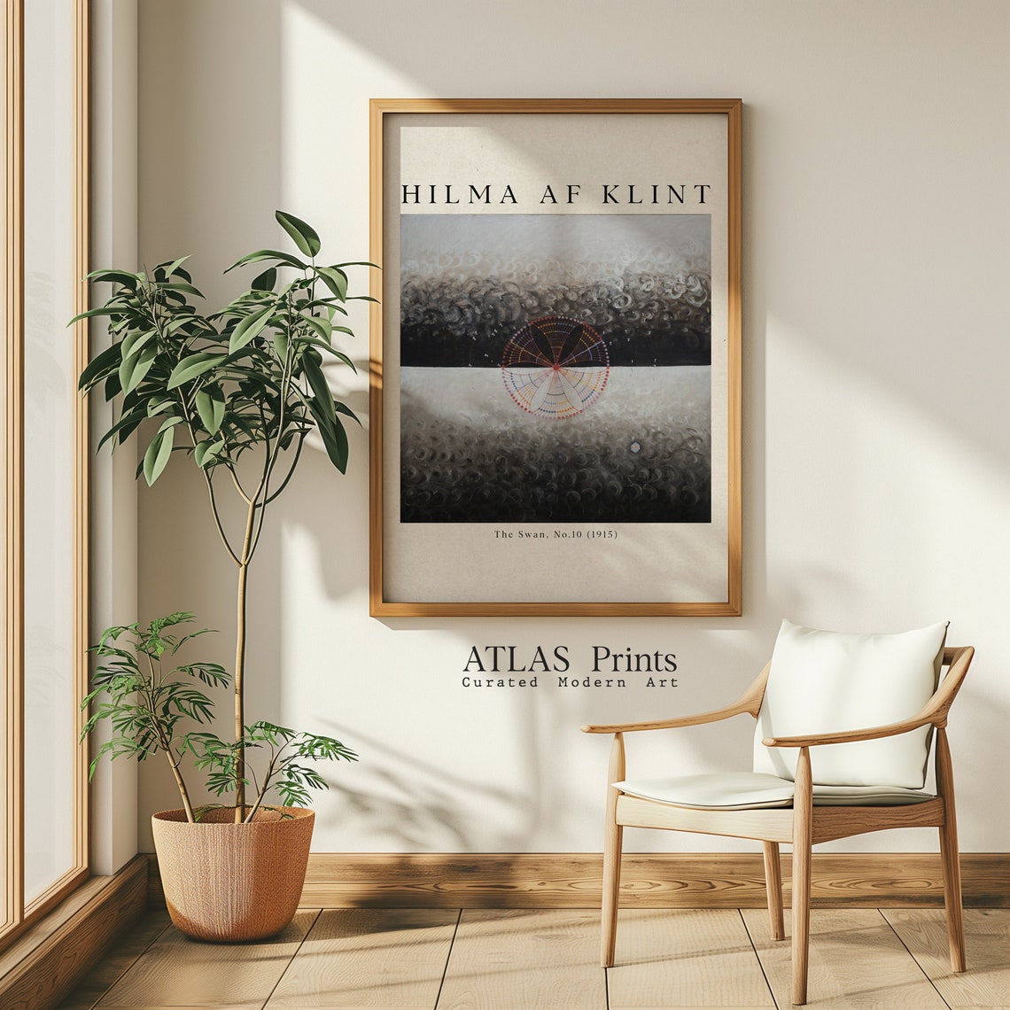 Hilma af Klint The Swan No 10 Circular Mandala Wheel Art Poster - Image 5