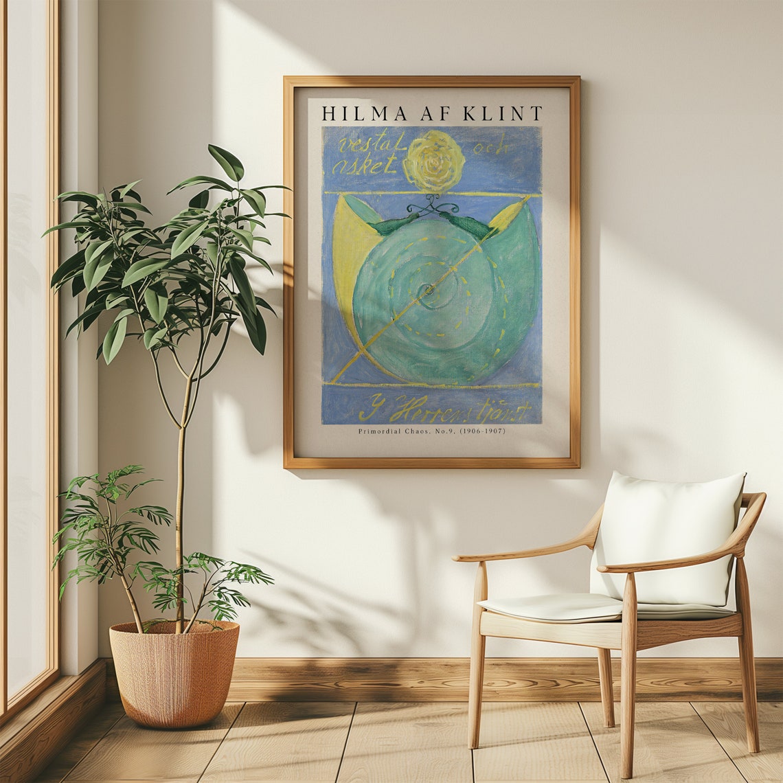 Hilma af Klint Primordial Chaos No 9 Green Spiral Cosmic Poster - Image 3