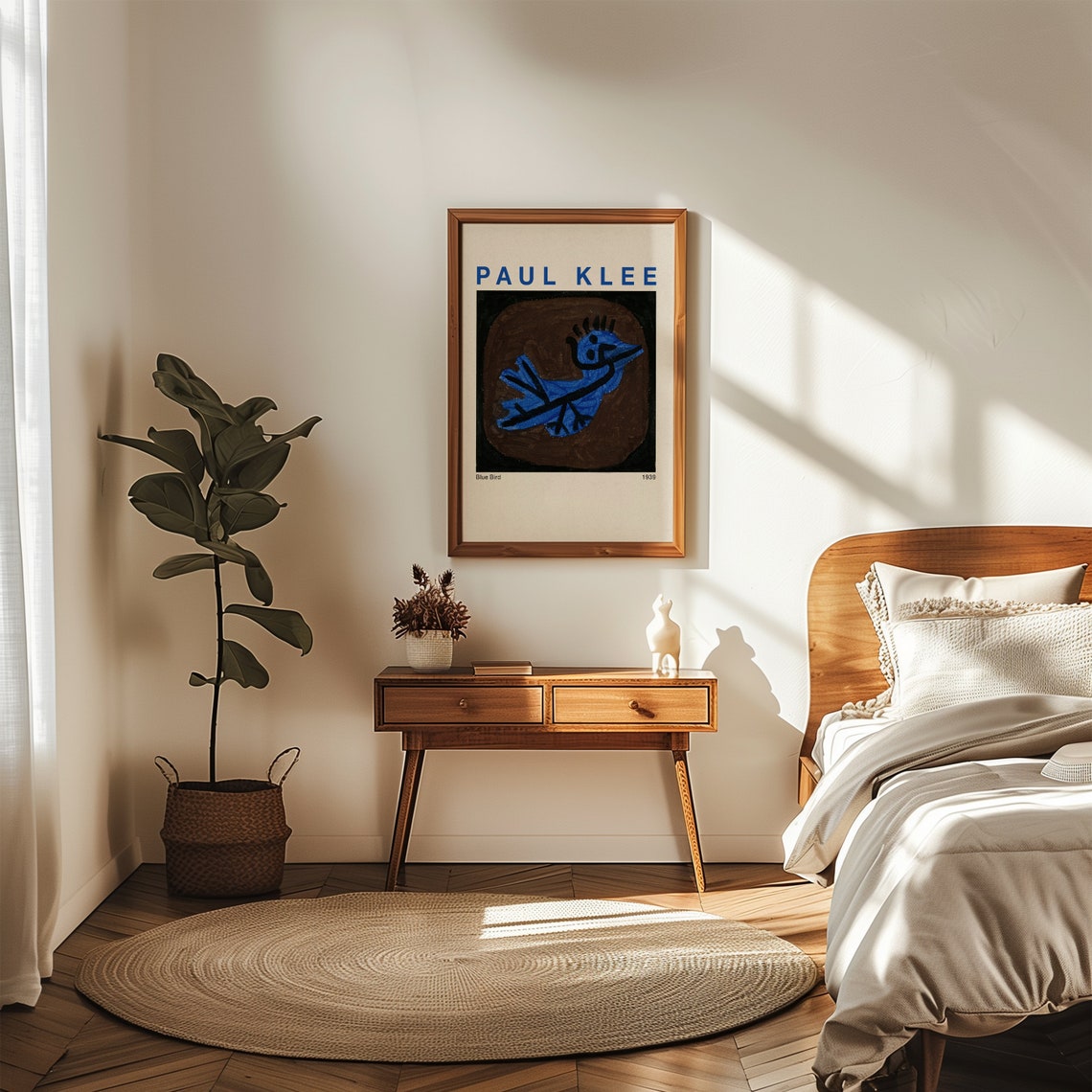 Paul Klee Blue Bird 1939 Childlike Abstract Animal Art Poster - Image 2
