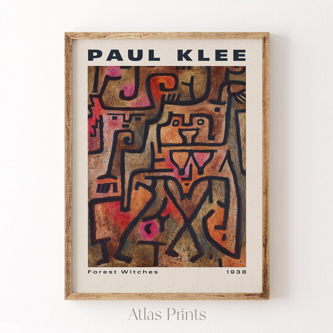 Paul Klee Forest Witches 1938 Abstract Tribal Figures Modern Art Poster
