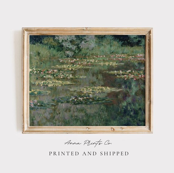 Claude Monet Waterlilies Pond Art Print, Impressionist