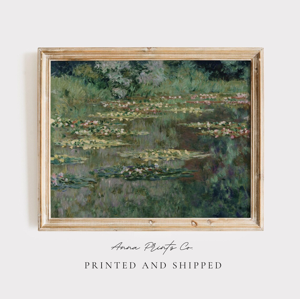 Claude Monet Waterlilies Pond Art Print, Impressionist