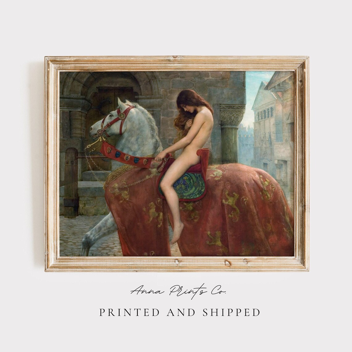 Lady Godiva Vintage Pre-Raphaelite Art Print
