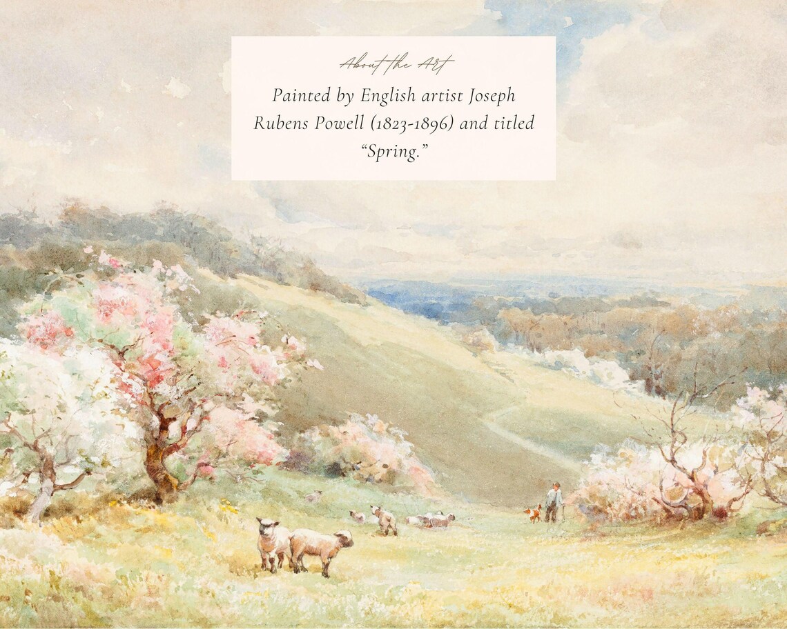 Vintage Spring Landscape Nursery Wall Art Print - Image 2