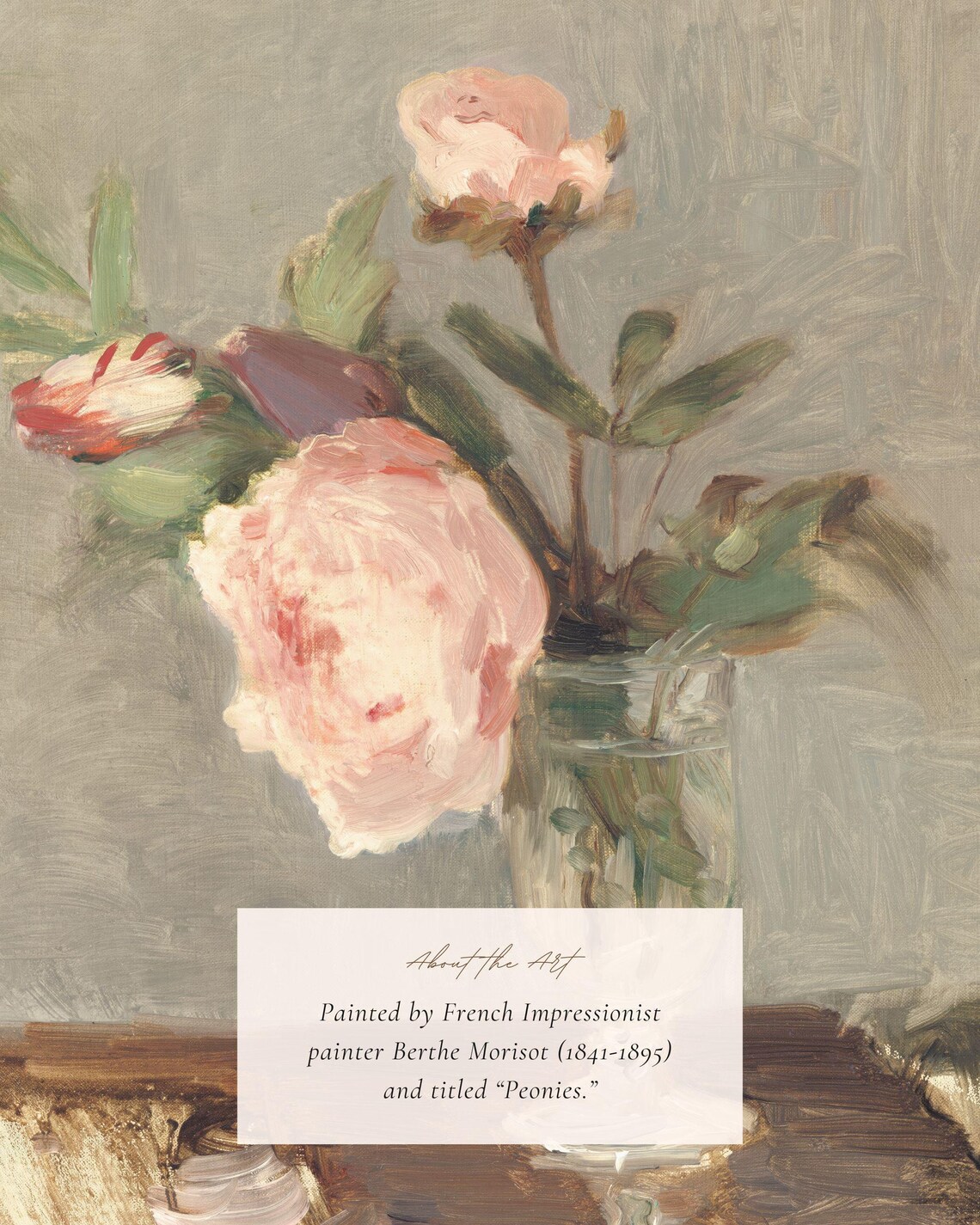 Antique Peonies Still Life, Victorian Wall Art Print - Image 2