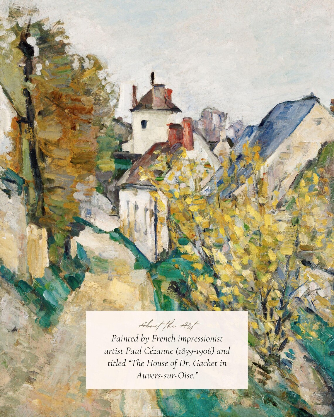 Paul Cezanne Cityscape, Vintage Oil Painting Print - Image 2