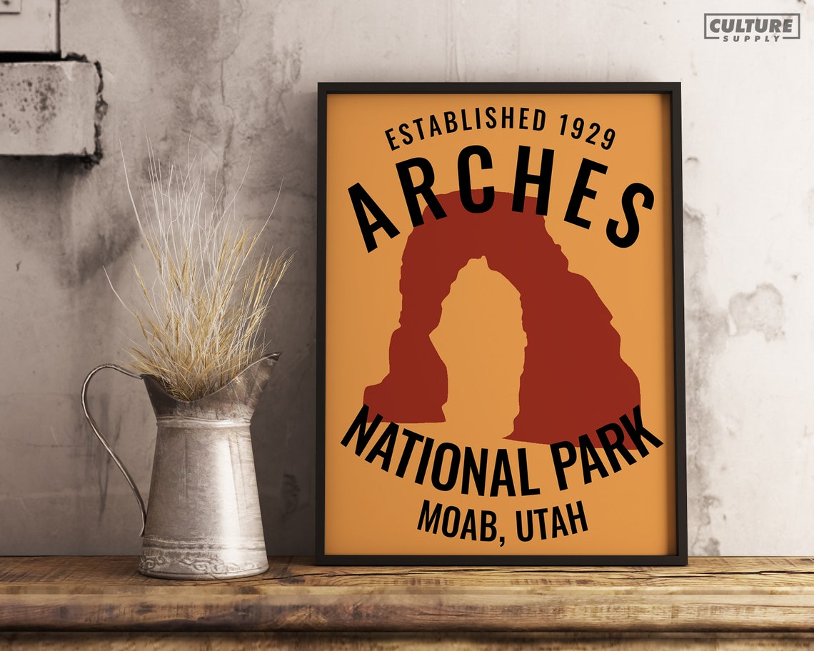 Arches National Park Moab Utah Established 1929 Travel Poster - Image 4