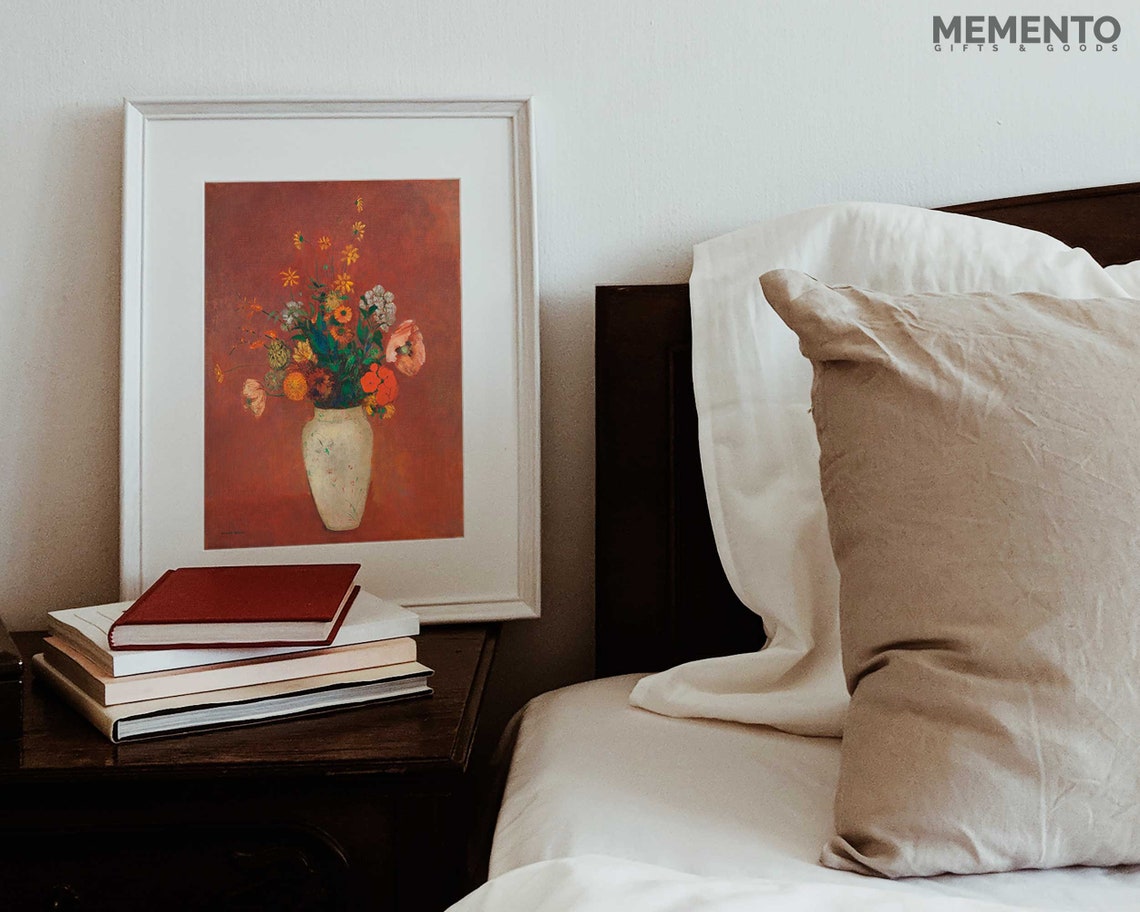 Odilon Redon Bouquet in a Chinese Vase Fine Art Floral Poster - Image 2