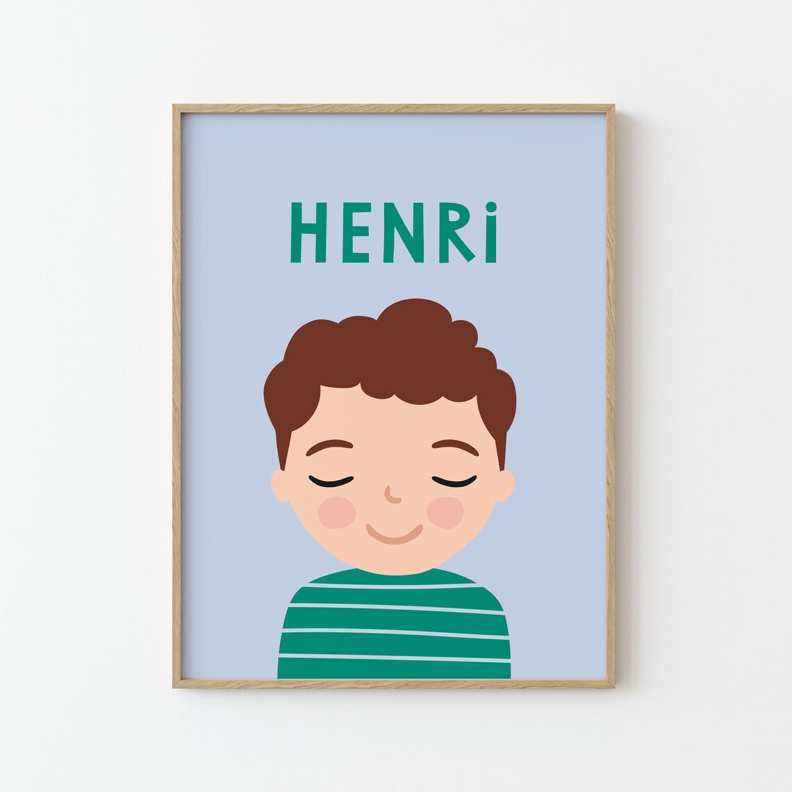 Personalized Boy Portrait Illustration For Kids Room - Image 3