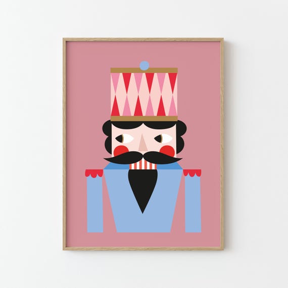 Nutcracker Christmas Poster for Kids Room Decor