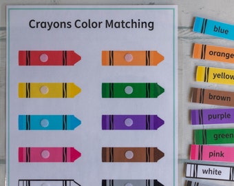 Color Matching Game Busy Book Educational Activity Homeschool Worksheet Busy Binder For Toddlers