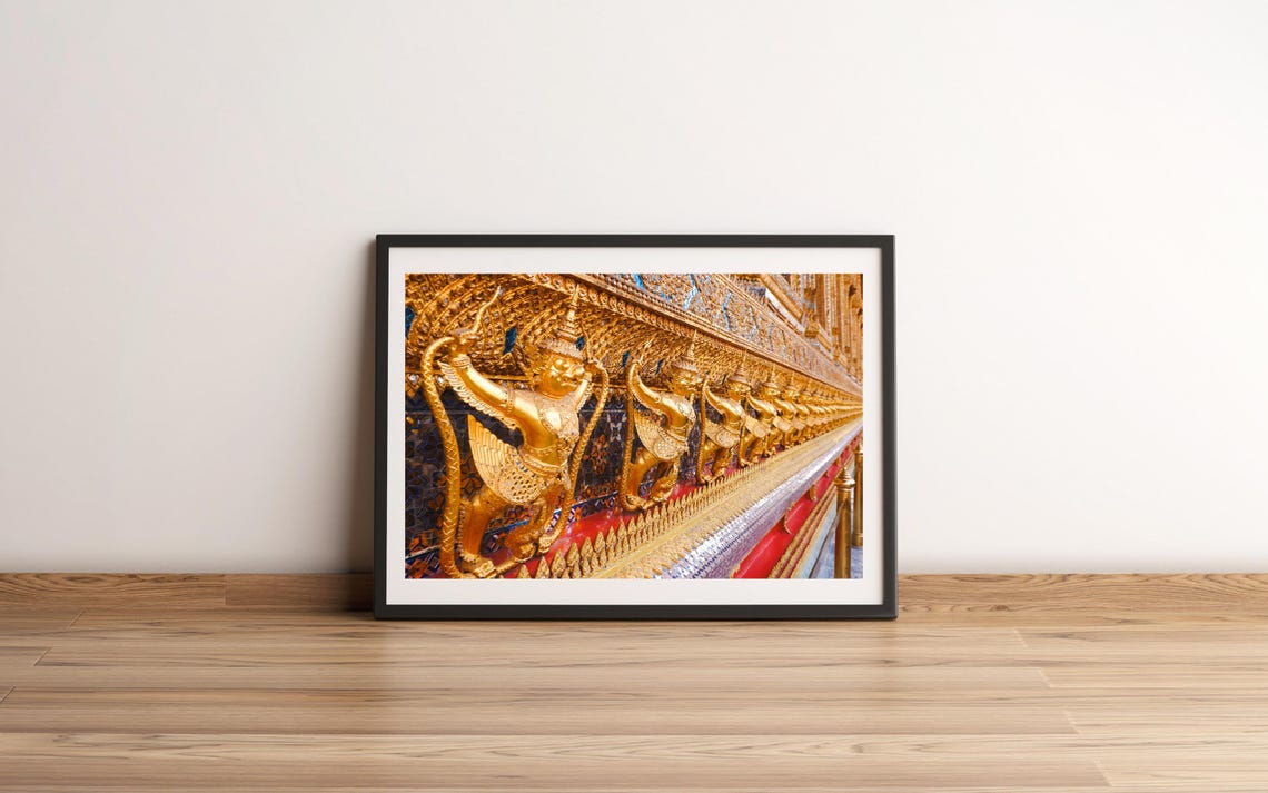 Thai Temple Interior Bangkok Thailand Street Photography Home Decor Gift Backpacking