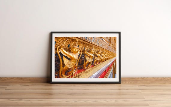 Thai Temple Interior Bangkok Thailand Street Photography Home Decor Gift Backpacking