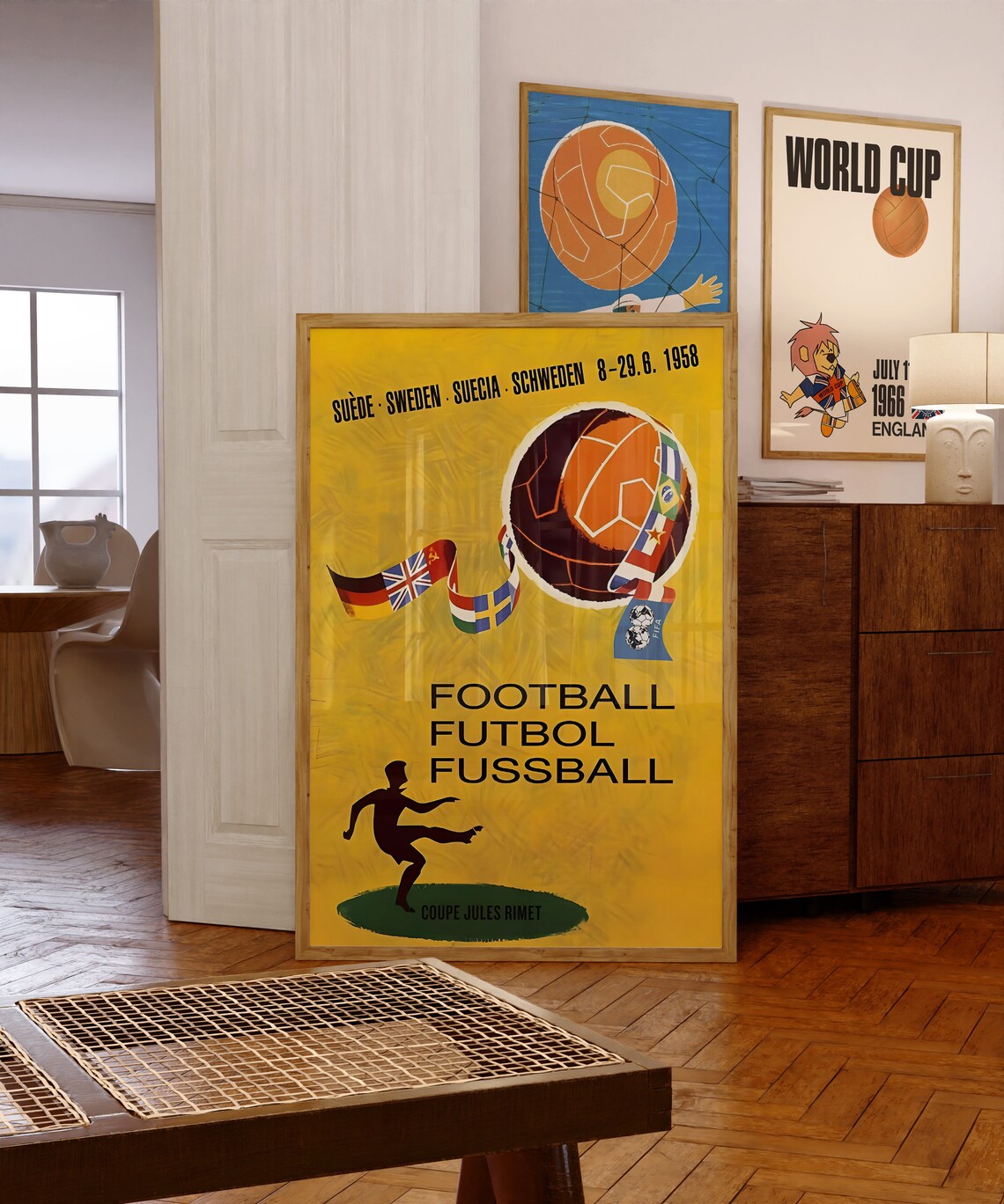 World Cup 1958 Vintage Football Poster Print - Image 4
