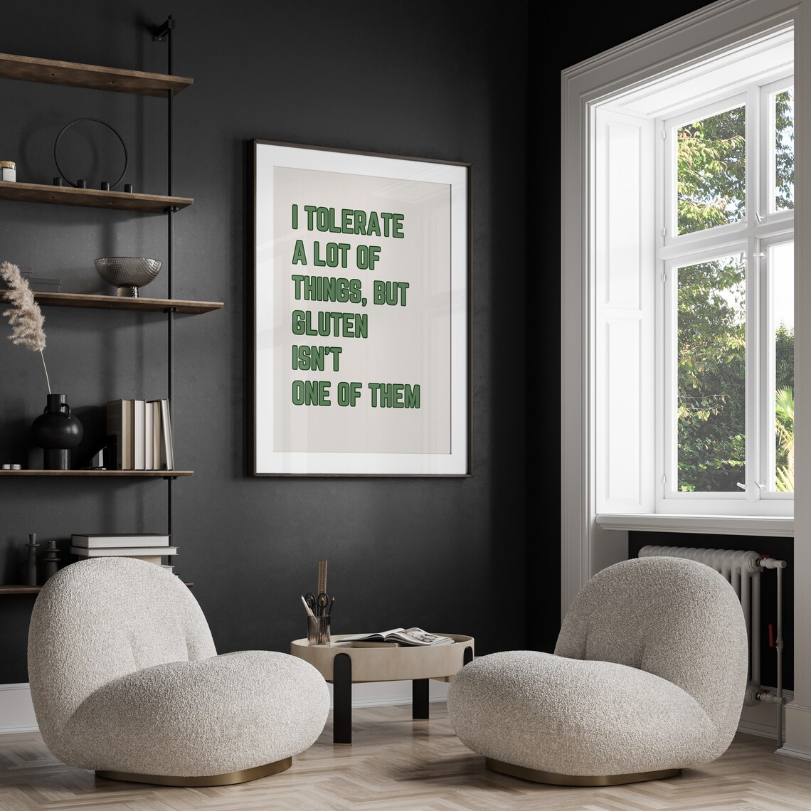 I Tolerate A Lot Of Things But Gluten Isnt One Of Them Funny Wall Art Celiac Gift Funny Kitchen Print Foodie Gift Gluten Intolerant - Image 2