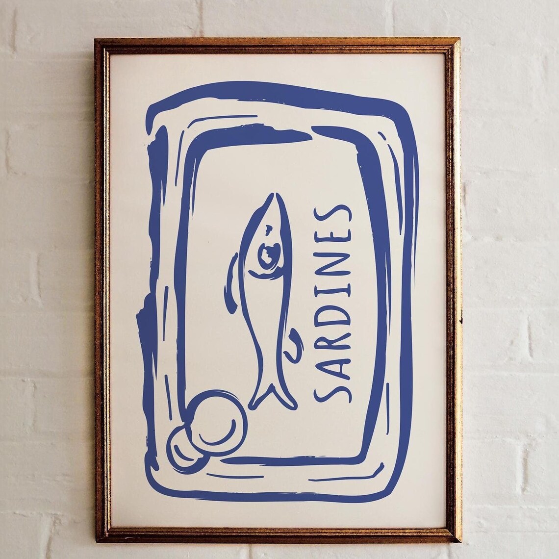 Sardine Tin Art Sardine Art Print Minimalist Kitchen Print Fish Wall Art Kitchen Poster Sardines - Image 2