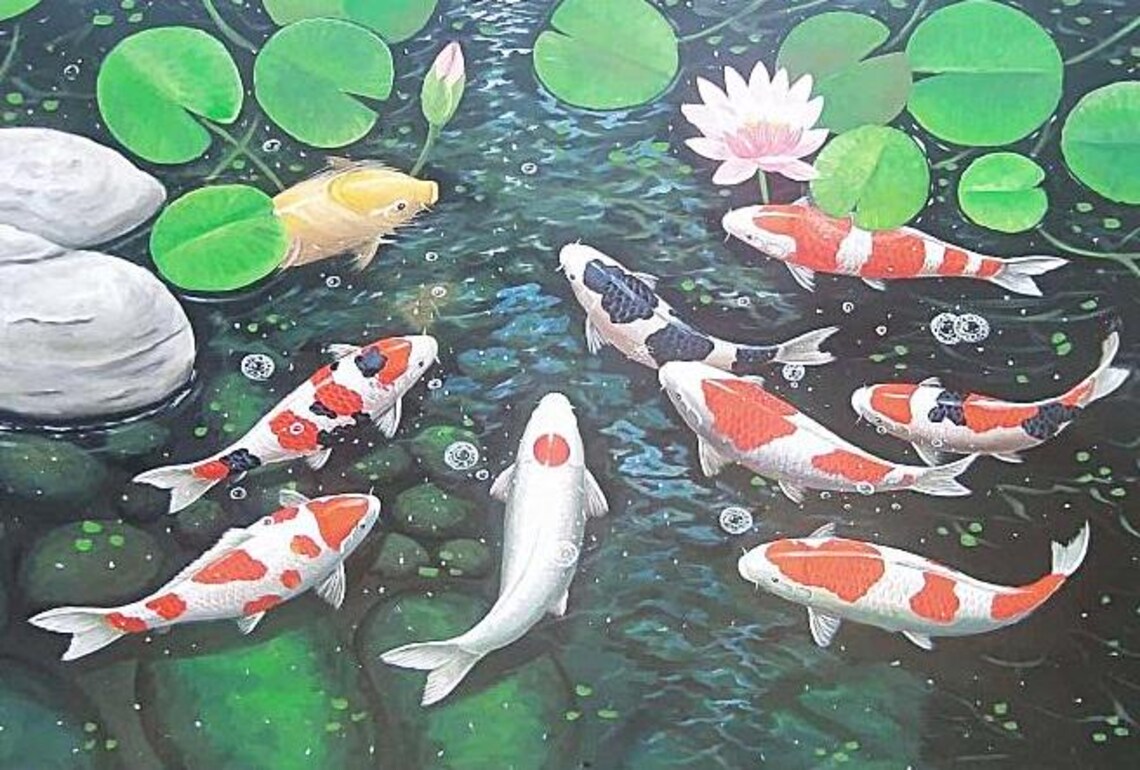 Lifelike Koi Fish Painting, Realistic Style - Image 5