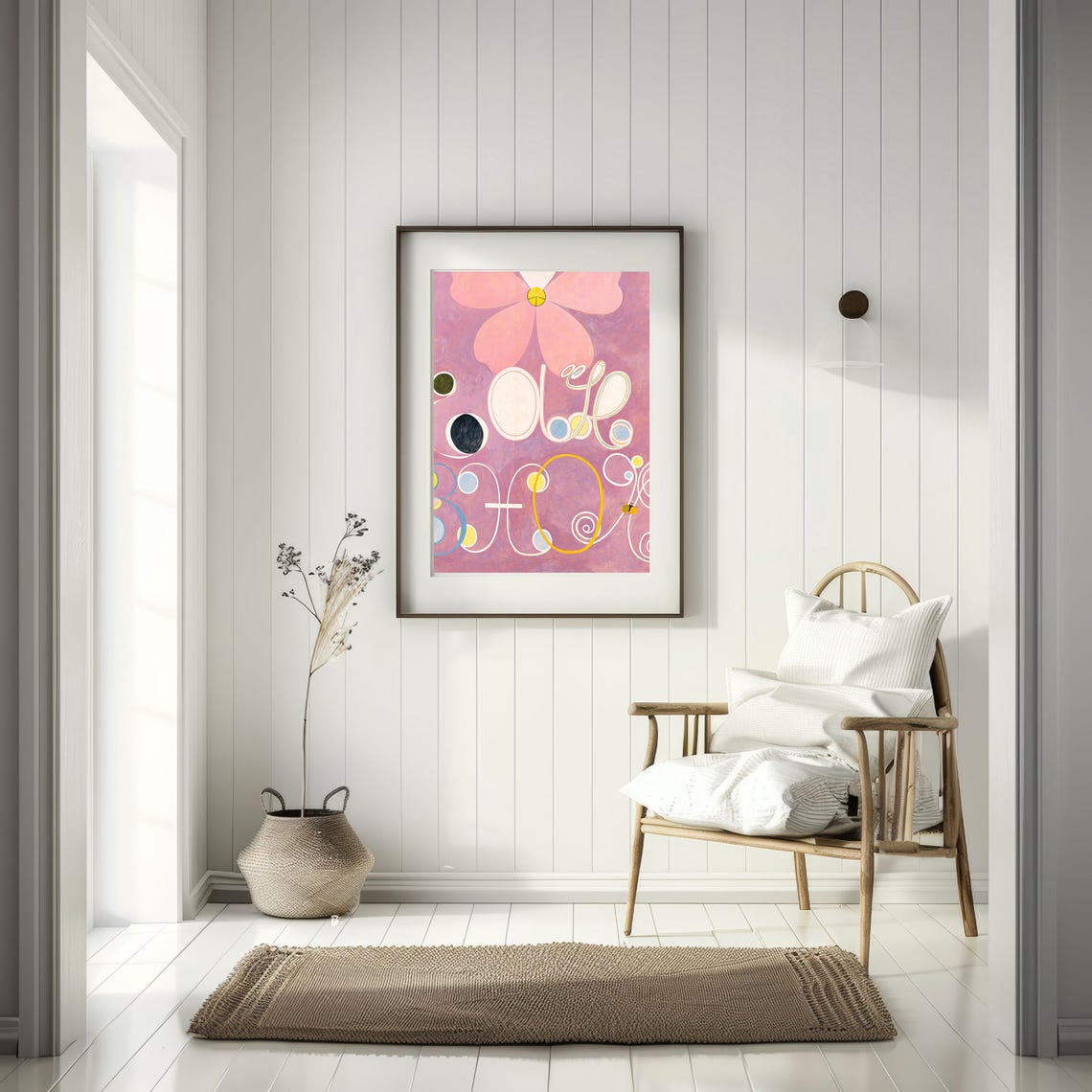 Hilma af Klint Pink Organic Script Abstract Vintage Wall Art Poster - Image 3