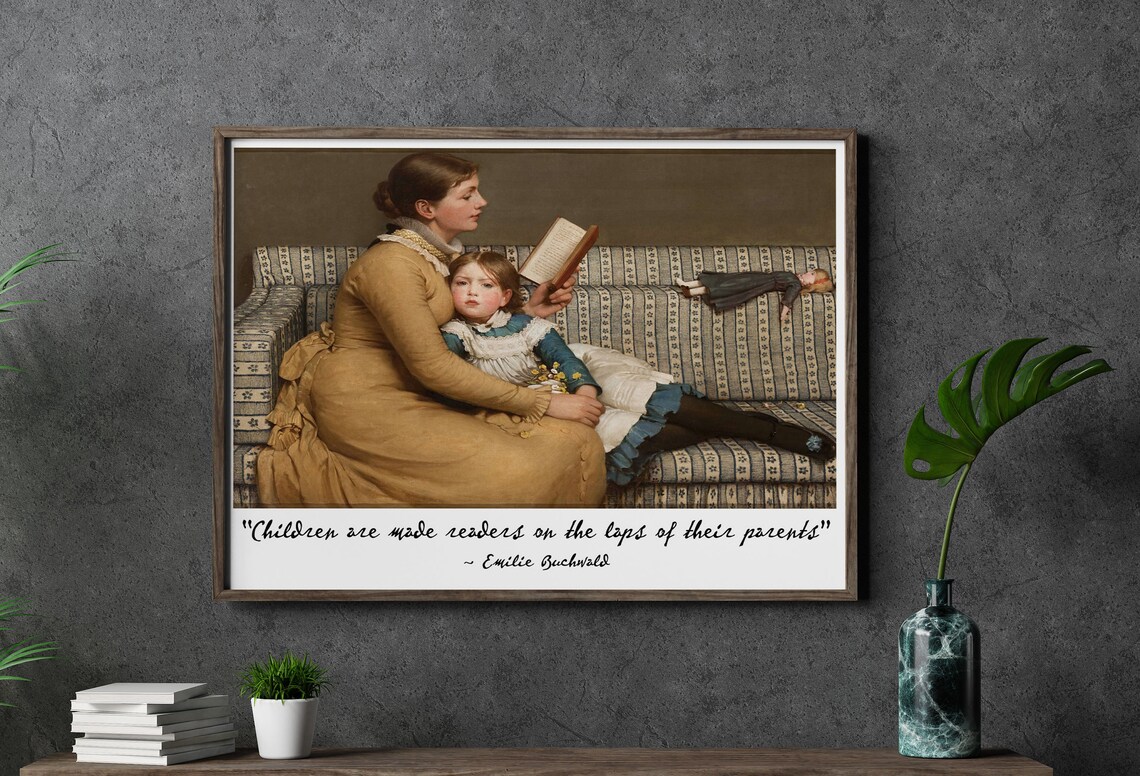 Emilie Buchwald Children Are Made Readers Quote Vintage Art Poster - Image 2