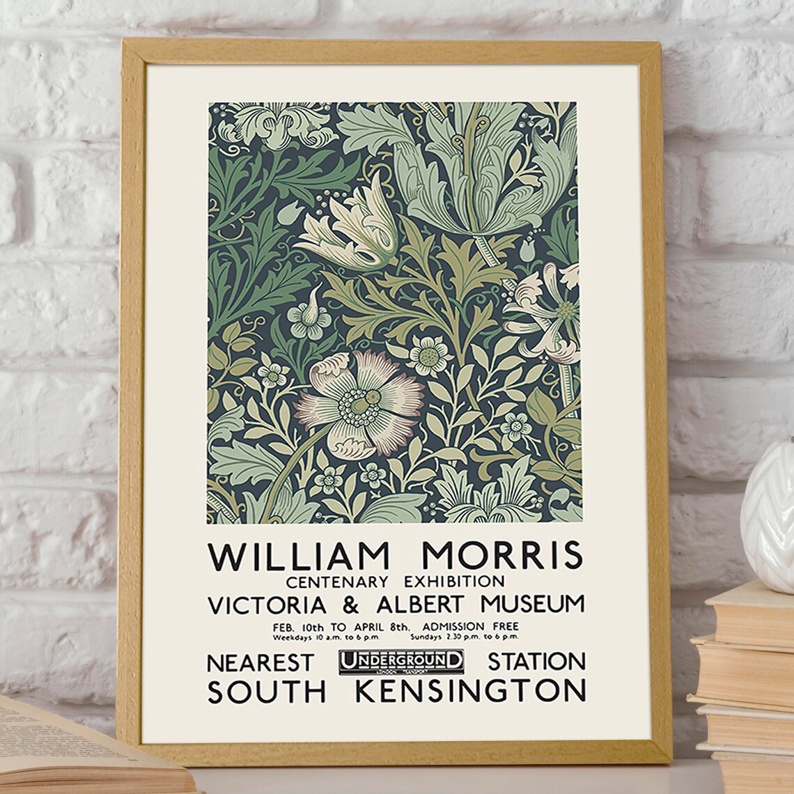 William Morris Exhibition Poster, London 1934 Travel Poster - Image 2