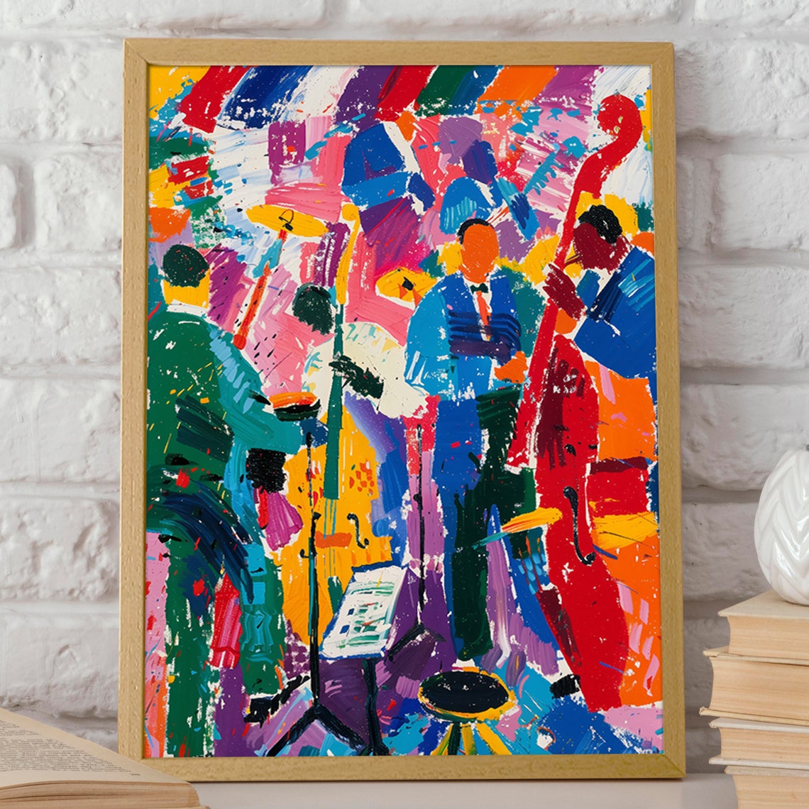 Jazz Abstract Art Poster Dynamic Abstract Matisse Inspired Modern Art Wall Decor Poster Or Print - Image 2