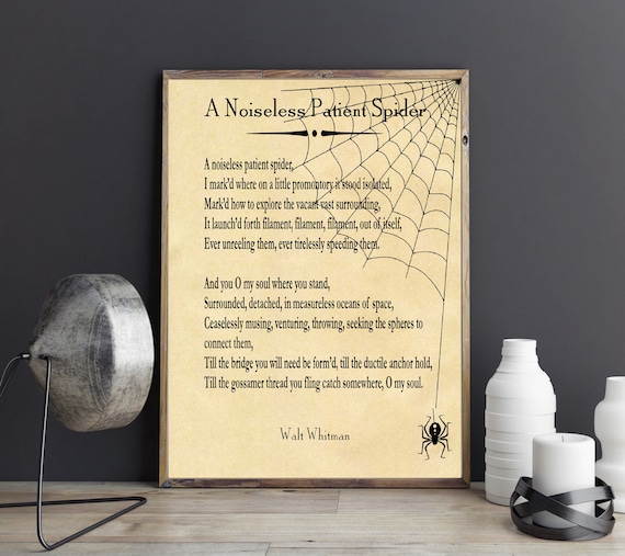 Walt Whitman A Noiseless Patient Spider Art Print