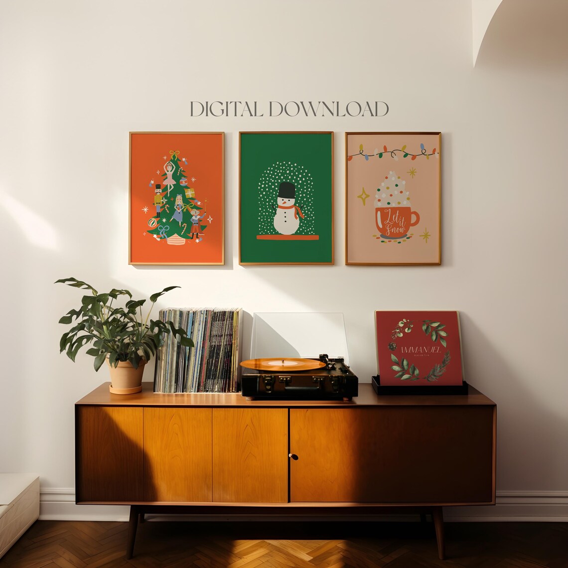 Bundle Of 24 Christmas Designs Gallery Wall Holiday Decor Poster Set - Image 3