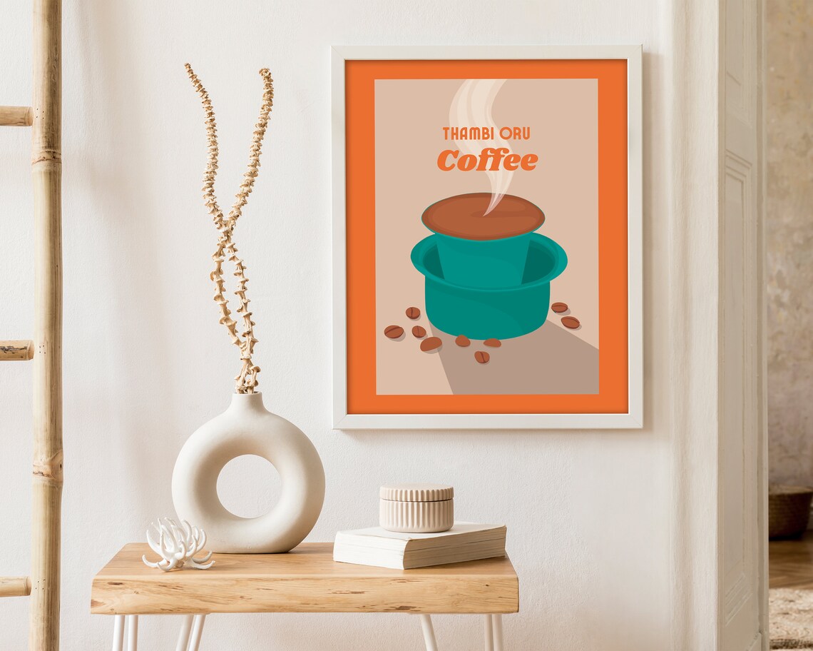 Filter Coffee Print, Indian Kitchen Dining Poster - Image 4