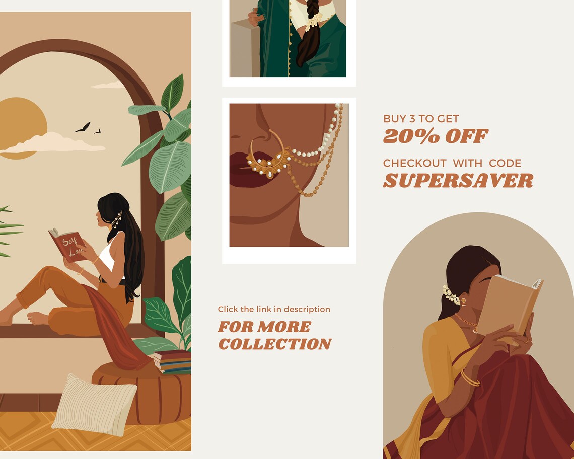 Dance Mudra Indian Dancer Art Print, South Asian - Image 2